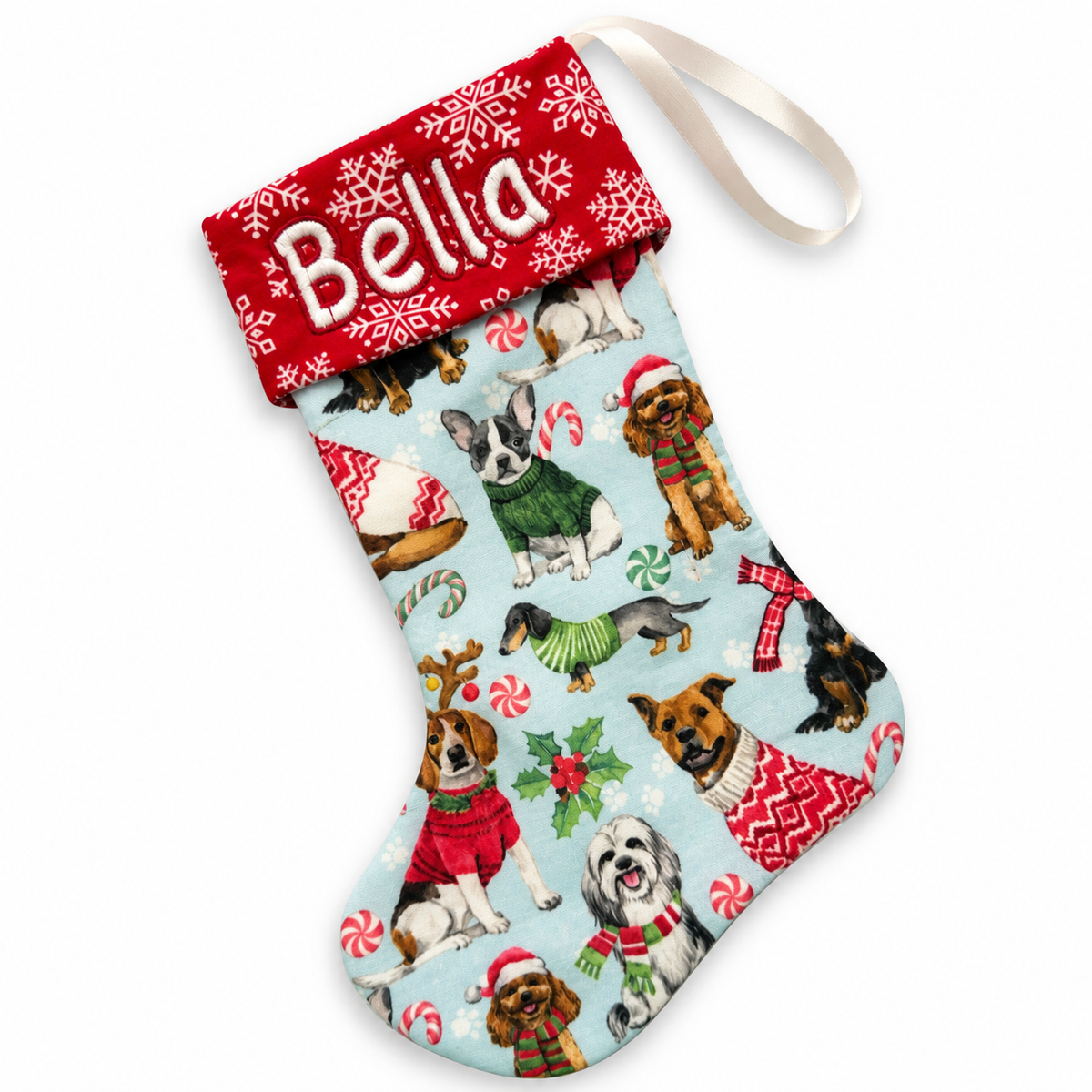 Personalized Dog Christmas Stocking - Bella