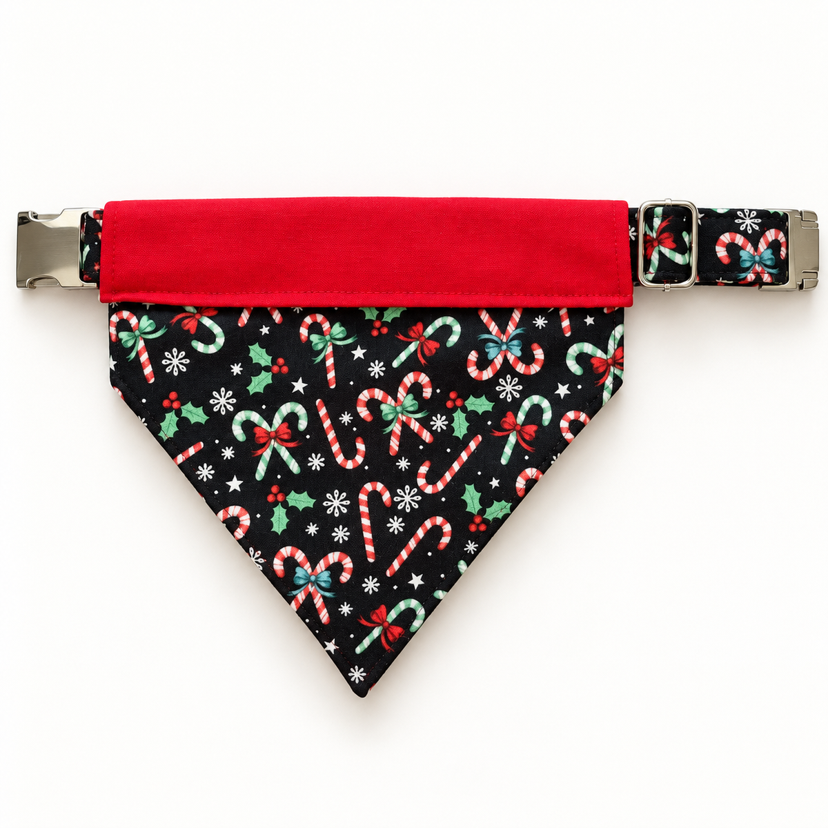 Candy Cane & Holly Collar/Bandanna Combo