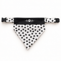 White with Puppy Paws Collar/Bandanna Combo